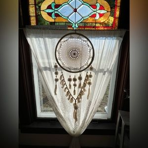 Large Macrame Dream Catcher Tan